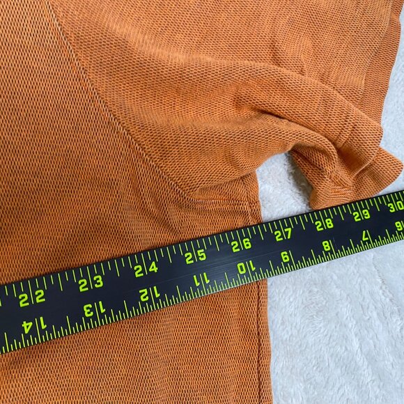 Eddie Bauer Mens Polo Shirt 2XL Orange Travex Performance Blend Lightweight Shor - Picture 4 of 10
